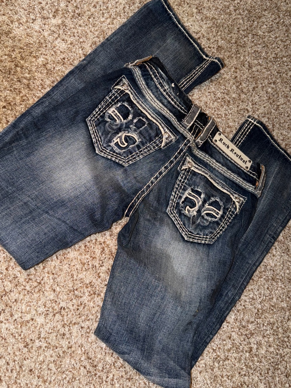 Rock Revival Women’s Boot Cut Jeans - Dark Blue Wash
